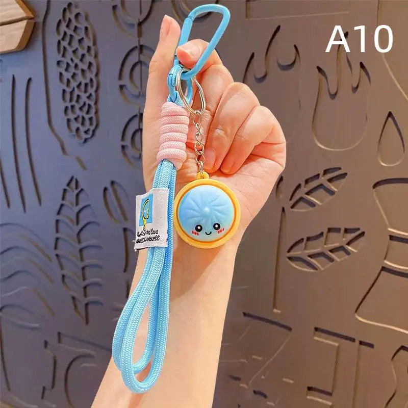 Cute Dumpling Keychain 1Pcs Realistic Baozi with Mini Steamer Creative Pendant for Wedding Party Favor Small Gifts