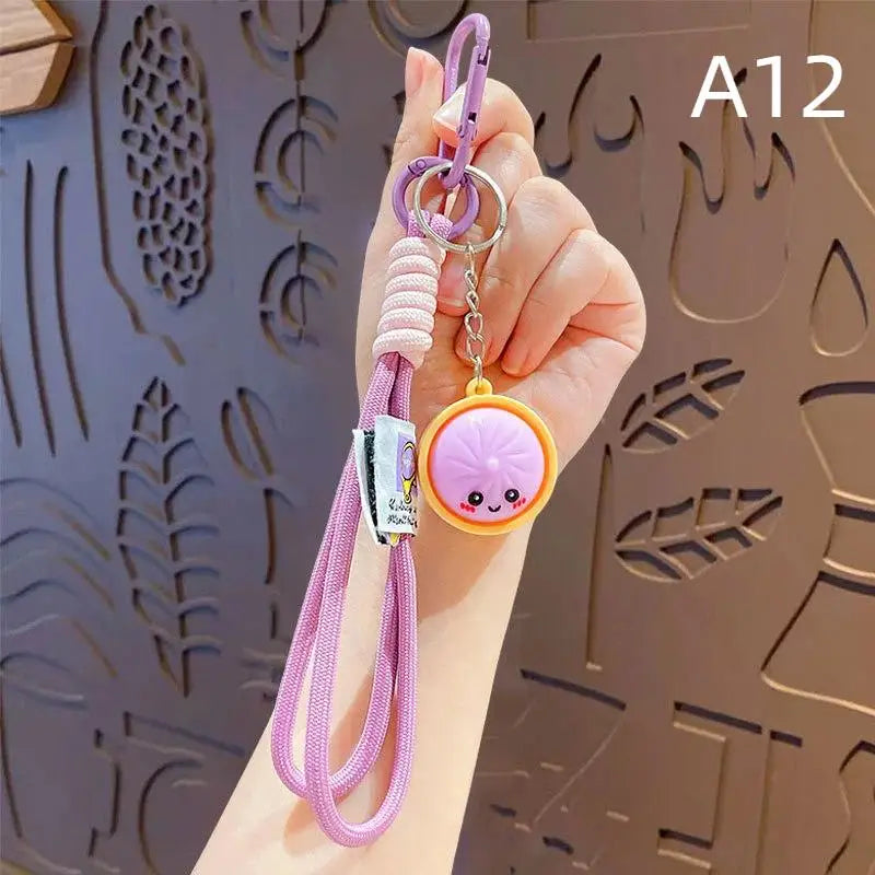 Cute Dumpling Keychain 1Pcs Realistic Baozi with Mini Steamer Creative Pendant for Wedding Party Favor Small Gifts
