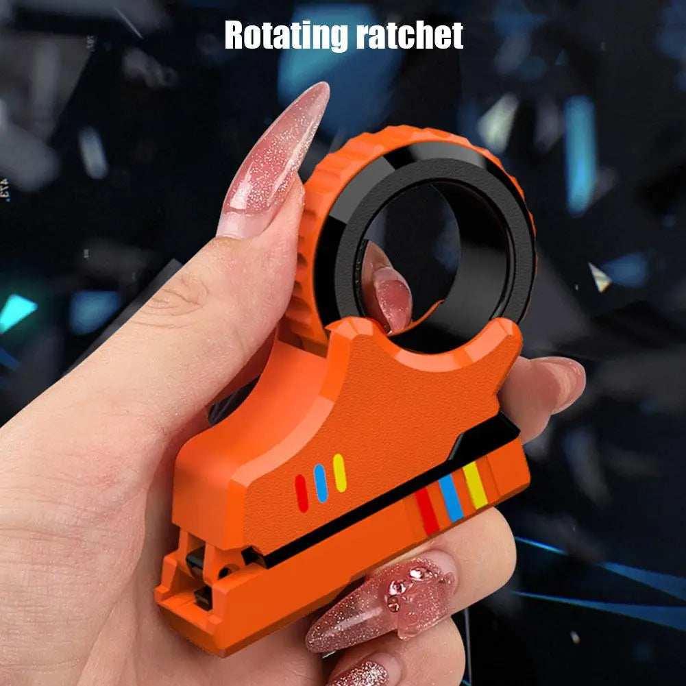 Multi-function Stress Relief Fidget Ring Office Decompress Rotary Finger Sliders Small Pistol Fingertip Toy for Adults Kids Gift