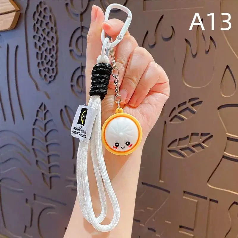 Cute Dumpling Keychain 1Pcs Realistic Baozi with Mini Steamer Creative Pendant for Wedding Party Favor Small Gifts