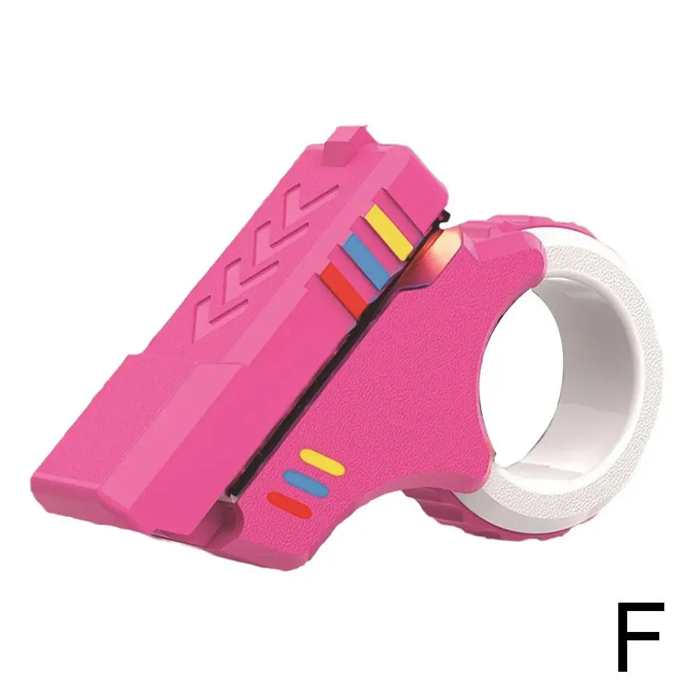 Multi-function Stress Relief Fidget Ring Office Decompress Rotary Finger Sliders Small Pistol Fingertip Toy for Adults Kids Gift