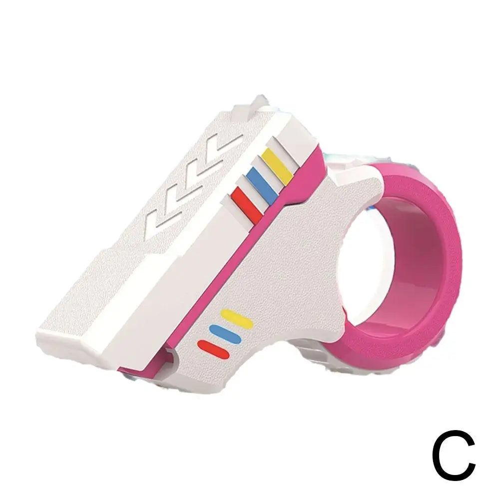 Multi-function Stress Relief Fidget Ring Office Decompress Rotary Finger Sliders Small Pistol Fingertip Toy for Adults Kids Gift