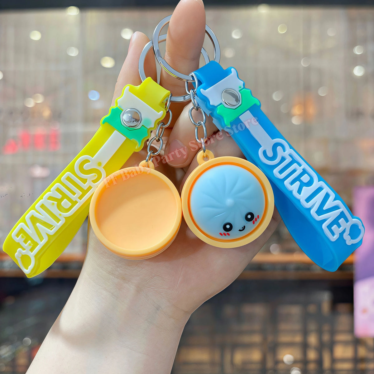 Dumpling Keychains Cute Baozi w/Steamer Random Color for Gift Bags Party Favors Wedding Favors for Guests Birthday Gift Supplies