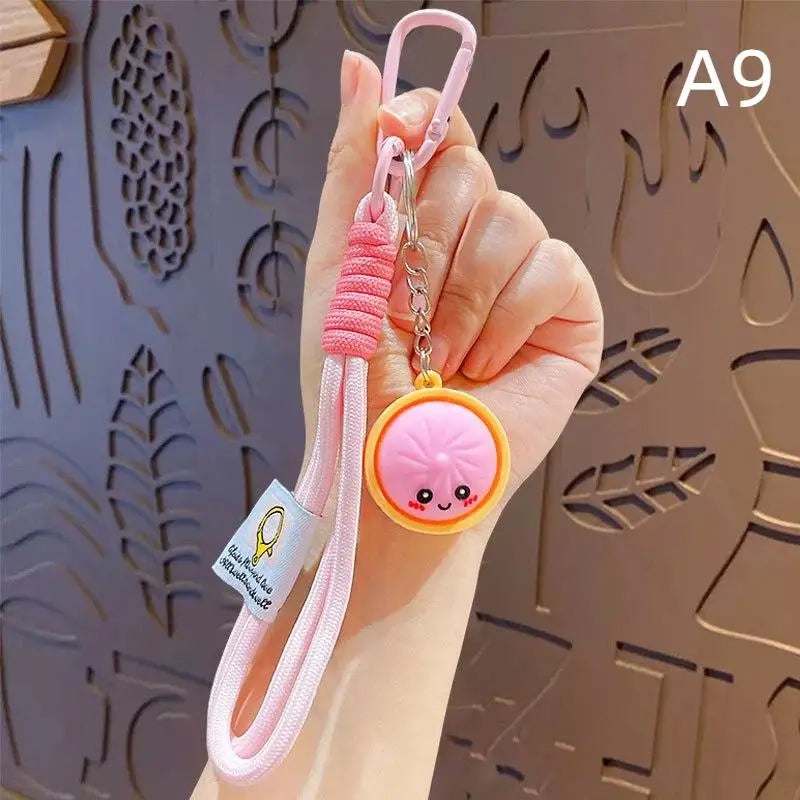 Cute Dumpling Keychain 1Pcs Realistic Baozi with Mini Steamer Creative Pendant for Wedding Party Favor Small Gifts