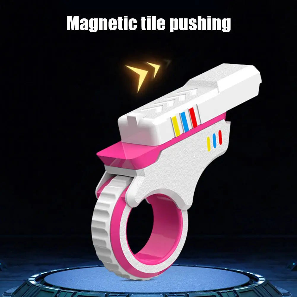 Multi-function Stress Relief Fidget Ring Office Decompress Rotary Finger Sliders Small Pistol Fingertip Toy for Adults Kids Gift
