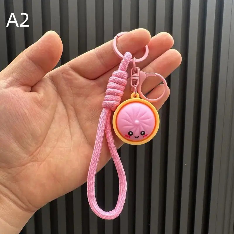 Cute Dumpling Keychain 1Pcs Realistic Baozi with Mini Steamer Creative Pendant for Wedding Party Favor Small Gifts