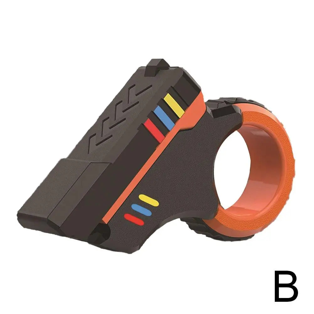Multi-function Stress Relief Fidget Ring Office Decompress Rotary Finger Sliders Small Pistol Fingertip Toy for Adults Kids Gift