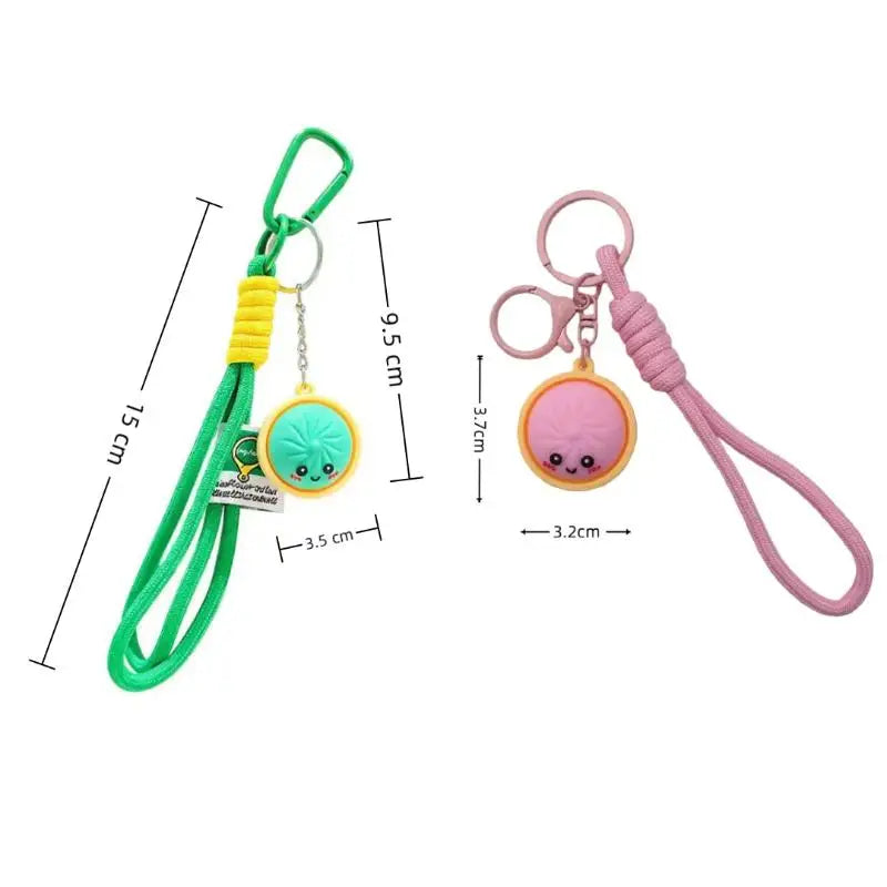 Cute Dumpling Keychain 1Pcs Realistic Baozi with Mini Steamer Creative Pendant for Wedding Party Favor Small Gifts