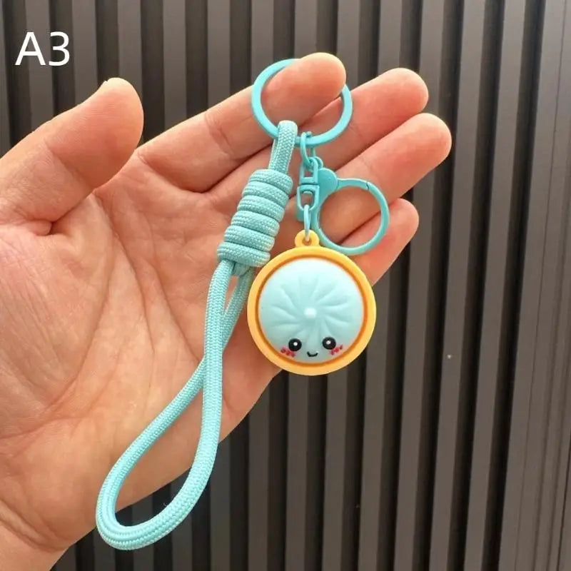 Cute Dumpling Keychain 1Pcs Realistic Baozi with Mini Steamer Creative Pendant for Wedding Party Favor Small Gifts