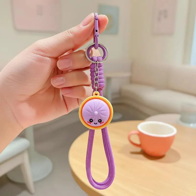 Cute Dumpling Keychain 1Pcs Realistic Baozi with Mini Steamer Creative Pendant for Wedding Party Favor Small Gifts