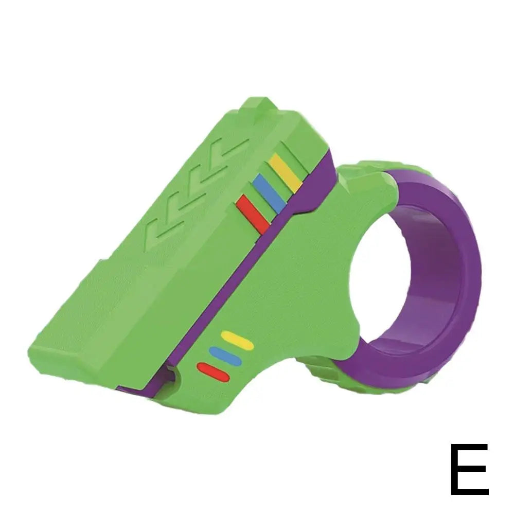 Multi-function Stress Relief Fidget Ring Office Decompress Rotary Finger Sliders Small Pistol Fingertip Toy for Adults Kids Gift